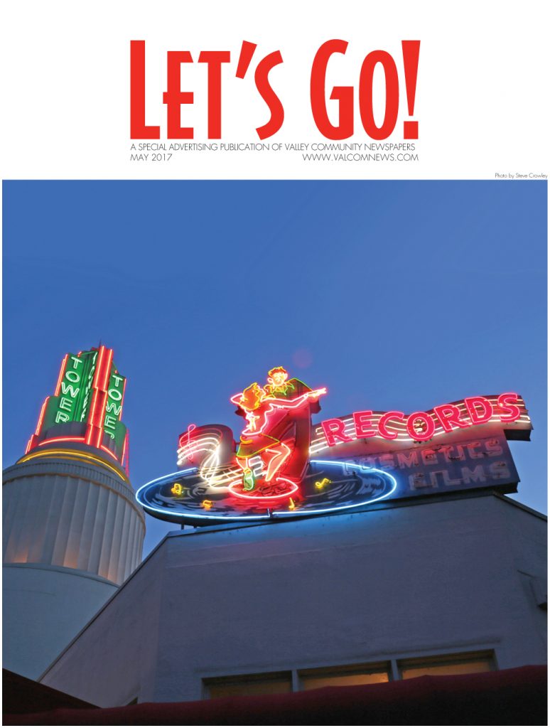 Let's Go! logo and cover of Tower Records design.